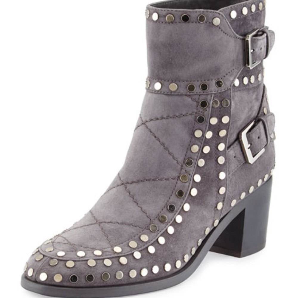Laurence Dacade Gatsby Studded Ankle Boots Gray